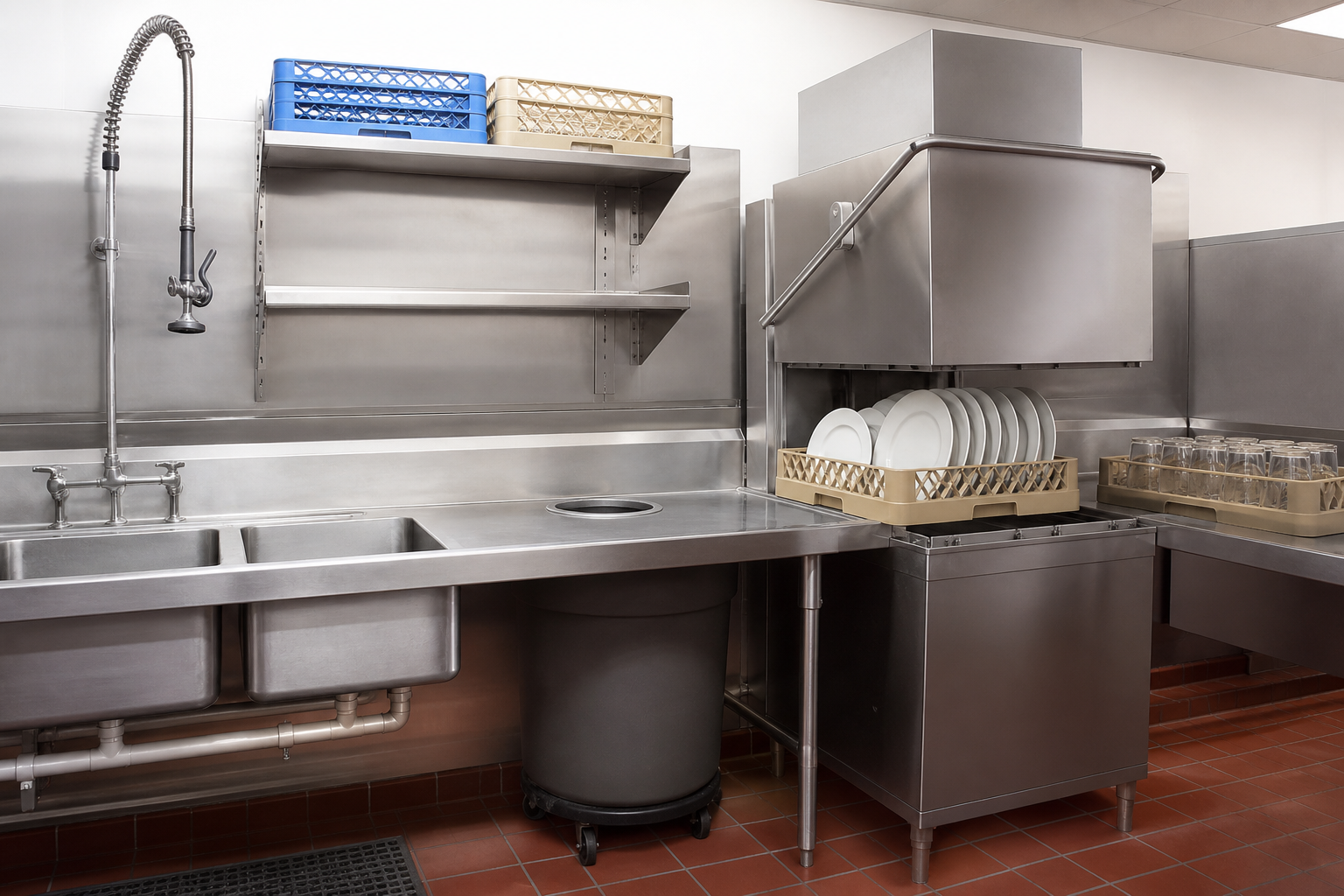 Commercial dishwasher