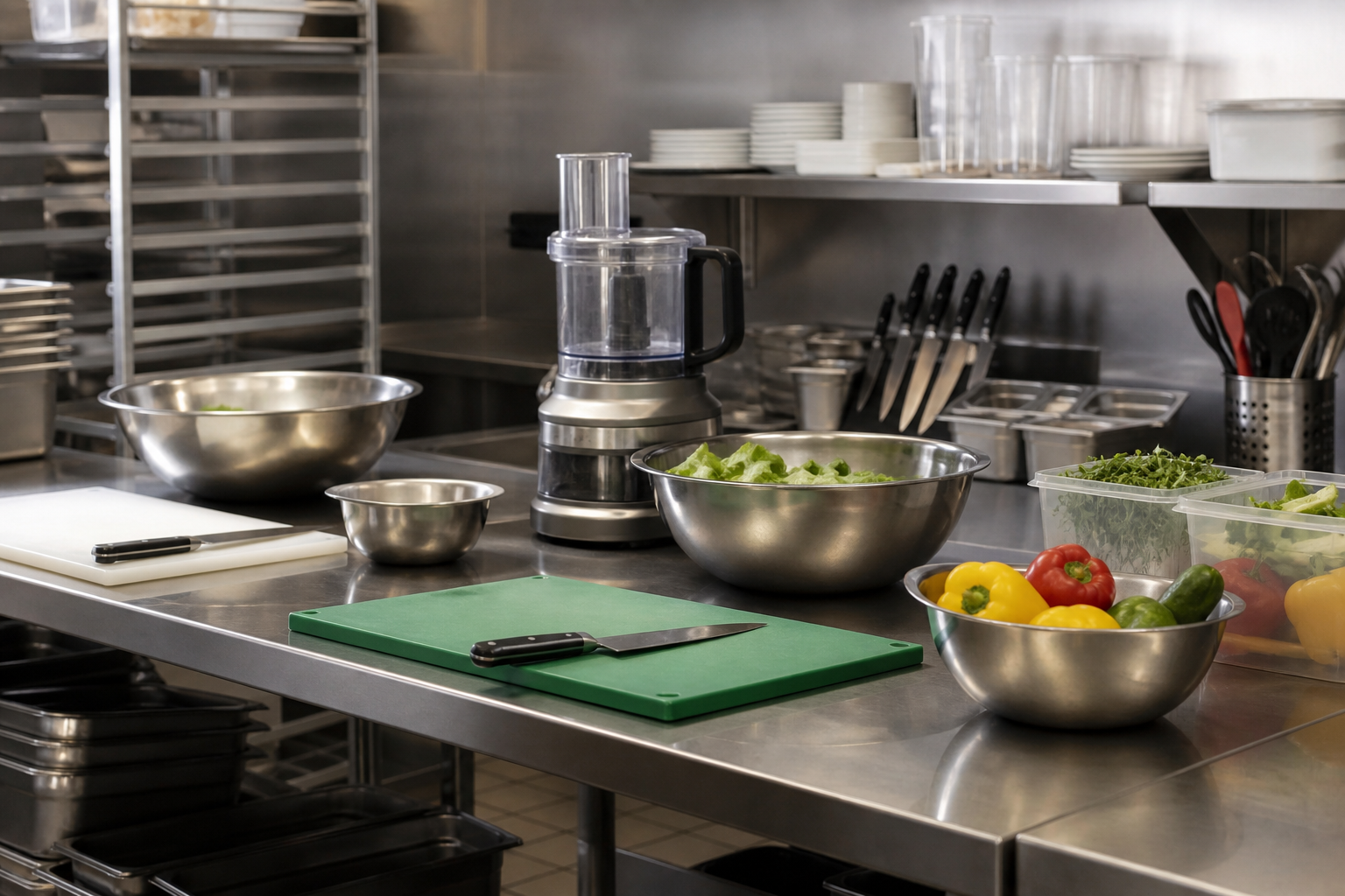 Stainless prep station